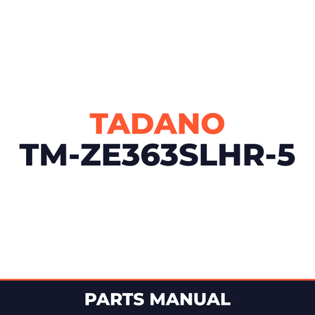 Tadano TM-ZE363SLHR-5 41002501233A FRAME/HOOK-IN,RADIO CONTROL Parts Manual