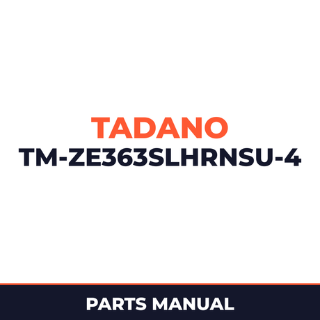 Tadano TM-ZE363SLHRNSU-4 41002401773A FRAME/HOOK-IN,RADIO CONTROL,NAVI,SAFETY EYES(U) Parts Manual