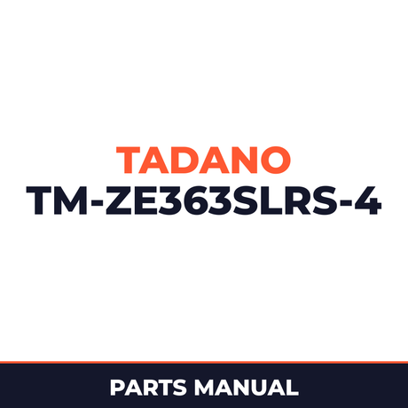 Tadano TM-ZE363SLRS-4 41002401264A FRAME/RADIO CONTROL,SAFETY EYES Parts Manual