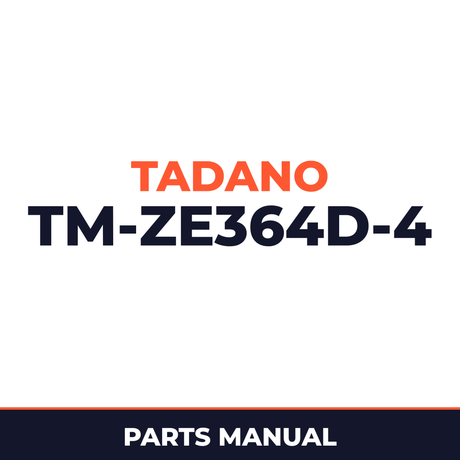 Tadano TM-ZE364D-4 41002404034A FRAME/STANDARD,MANUAL VALVE(2.93T) Parts Manual