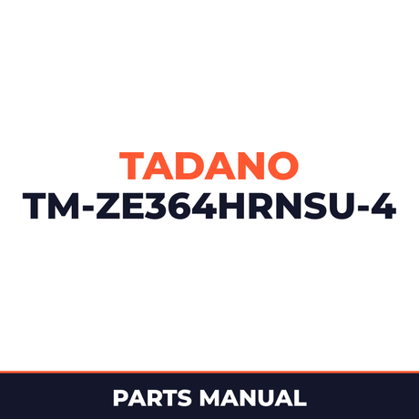 Tadano TM-ZE364HRNSU-4 41002401754A FRAME/HOOK-IN,RADIO CONTROL,NAVI,SAFETY EYES(U) Parts Manual