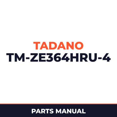 Tadano TM-ZE364HRU-4 41002401334A FRAME/HOOK-IN,RADIO CONTROL(U) Parts Manual