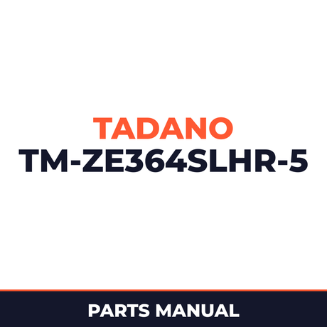 Tadano TM-ZE364SLHR-5 41002501234A FRAME/HOOK-IN,RADIO CONTROL Parts Manual