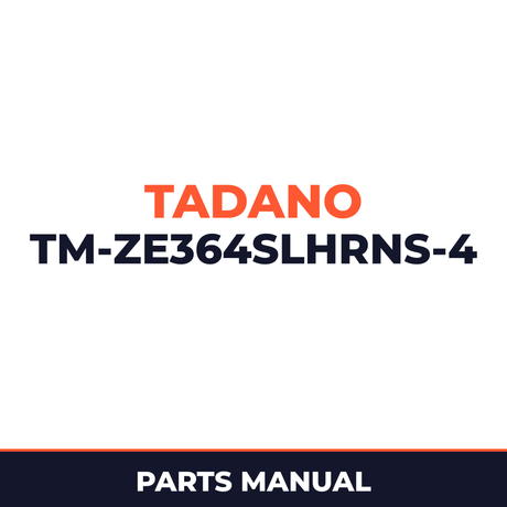 Tadano TM-ZE364SLHRNS-4 41002401734A FRAME/HOOK-IN,RADIO CONTROL,NAVI,SAFETY EYES Parts Manual