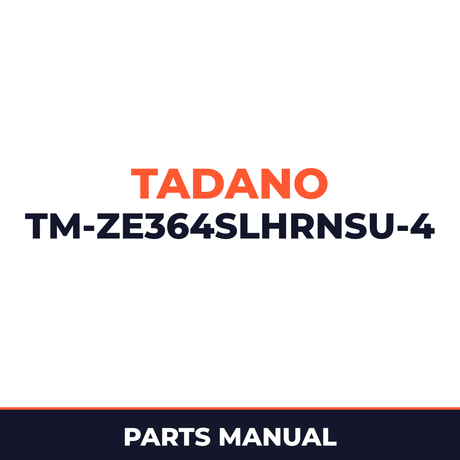 Tadano TM-ZE364SLHRNSU-4 41002401774A FRAME/HOOK-IN,RADIO CONTROL,NAVI,SAFETY EYES(U) Parts Manual