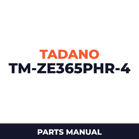 Tadano TM-ZE365PHR-4 41002407235A FRAME/HOOK-IN,RADIO CONTROL(PS) Parts Manual