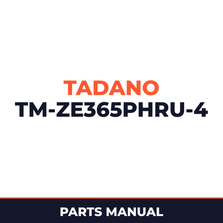 Tadano TM-ZE365PHRU-4 41002407335A FRAME/HOOK-IN,RADIO CONTROL,U-LAYOUT(PS) Parts Manual