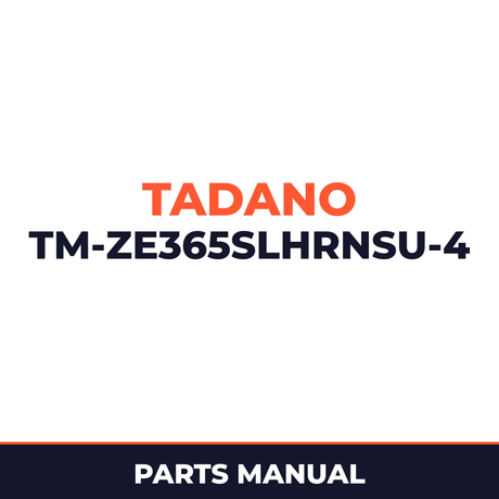 Tadano TM-ZE365SLHRNSU-4 41002401775A FRAME/HOOK-IN,RADIO CONTROL,NAVI,SAFETY EYES(U) Parts Manual