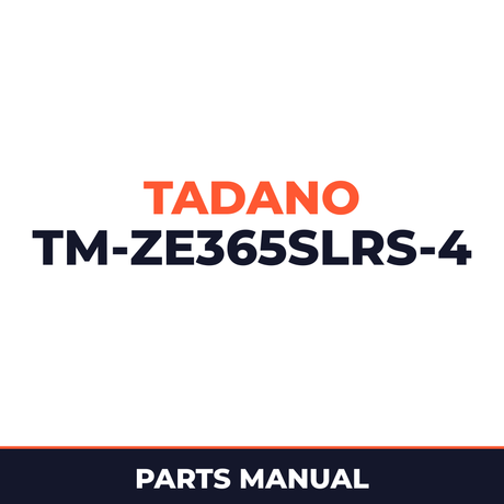 Tadano TM-ZE365SLRS-4 41002401265A FRAME/RADIO CONTROL,SAFETY EYES Parts Manual
