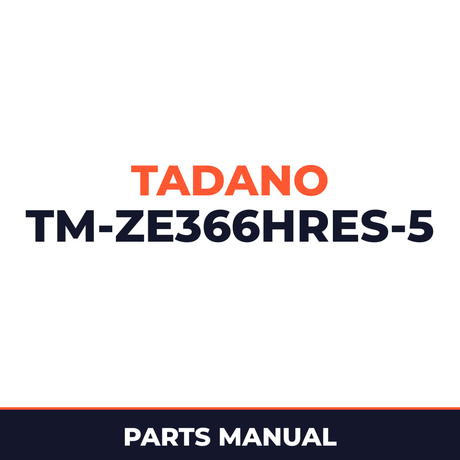 Tadano TM-ZE366HRES-5 41002501156A FRAME/PRIME ECO,SAFETY EYES,WITH RJ Parts Manual