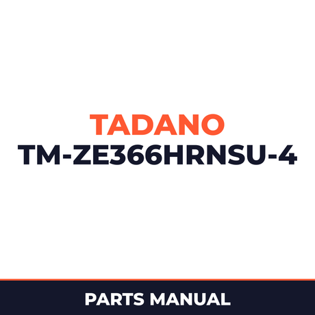 Tadano TM-ZE366HRNSU-4 41002401756A FRAME/HOOK-IN,RADIO CONTROL,NAVI,SAFETY EYES,RJ(U) Parts Manual