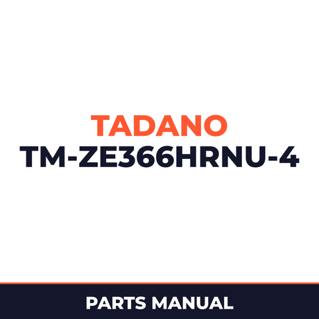 Tadano TM-ZE366HRNU(G)-4 41002401747A FRAME/HOOK-IN,RADIO CONTROL,NAVI (U) Parts Manual