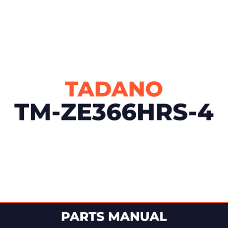 Tadano TM-ZE366HRS-4 41002404217A FRAME/HOOK-IN,RADIO CONTROL,SAFETY EYES Parts Manual