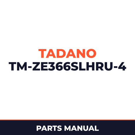 Tadano TM-ZE366SLHRU-4 41002401436A FRAME/HOOK-IN,RADIO CONTROL,WITH RJ(U) Parts Manual