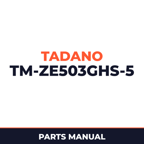 Tadano TM-ZE503GHS-5 41050505493A BOOM/3 SECT.,HOOK-IN,SAFETY EYES Parts Manual