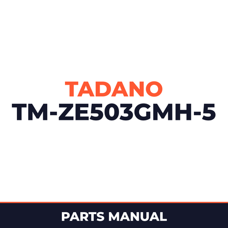 Tadano TM-ZE503GMH-5 41050504043A FRAME/HOOK-IN,MANUAL VALVE (G) Parts Manual
