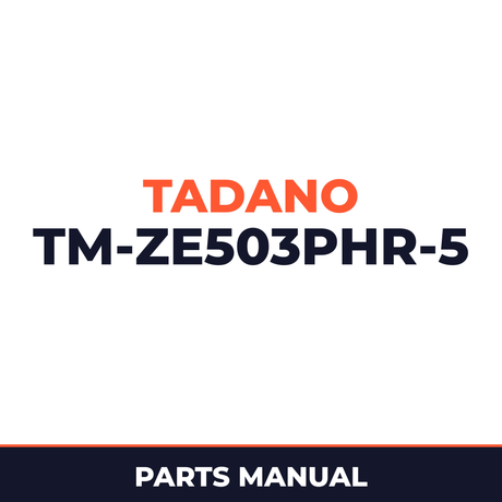 Tadano TM-ZE503PHR-5 41050501533A FRAME/POWER SLIDE,HOOK-IN,RADIO CONTROL Parts Manual