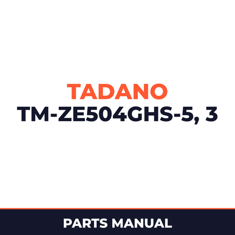 Tadano TM-ZE504GHS-5 41050505494A BOOM/3 SECT.,HOOK-IN,SAFETY EYES Parts Manual