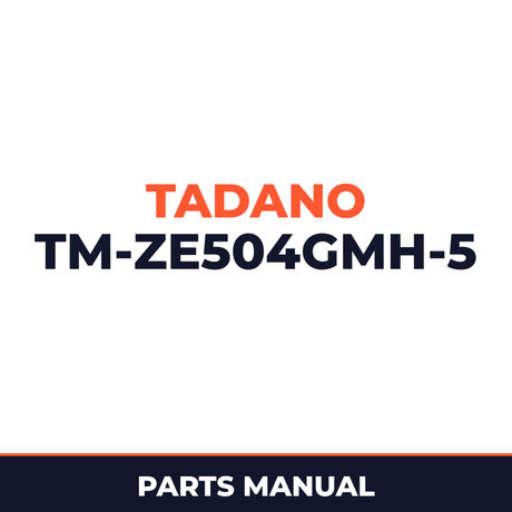 Tadano TM-ZE504GMH-5 41050504044A FRAME/HOOK-IN,MANUAL VALVE (G) Parts Manual