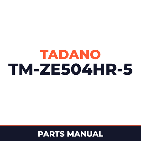 Tadano TM-ZE504HR-5 41050501134A FRAME/HOOK-IN,RADIO CONTROL Parts Manual