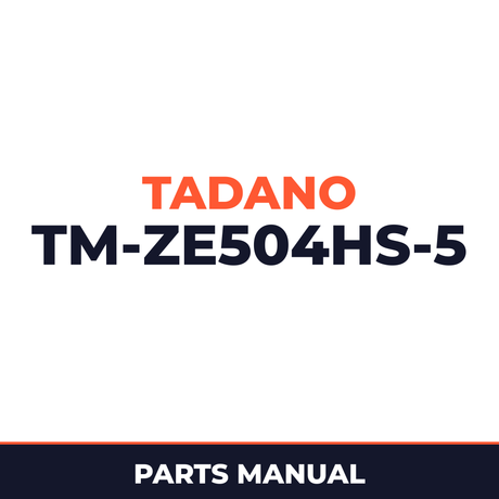 Tadano TM-ZE504HS-5 41050504454A FRAME/HOOK-IN,SAFETY EYES Parts Manual