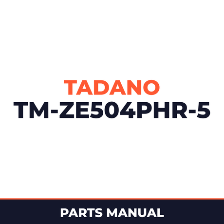 Tadano TM-ZE504PHR-5 41050501534A FRAME/POWER SLIDE,HOOK-IN,RADIO CONTROL Parts Manual