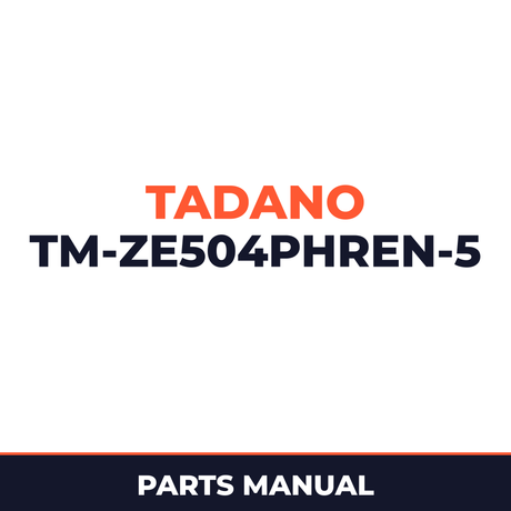 Tadano TM-ZE504PHREN-5 41050501814A FRAME/POWER SLIDE,PRIM ECO,NAVI Parts Manual