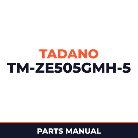 Tadano TM-ZE505GMH-5 41050504045A FRAME/HOOK-IN,MANUAL VALVE (G) Parts Manual