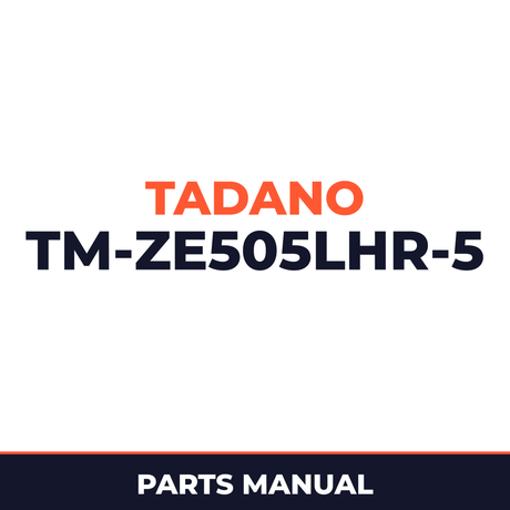 Tadano TM-ZE505LHR-5 41050501136A FRAME/HOOK-IN,RADIO CONTROL Parts Manual