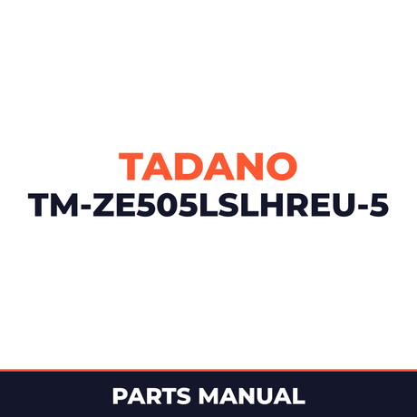 Tadano TM-ZE505LSLHREU-5 41050501476A FRAME/PRIM ECO(U) Parts Manual