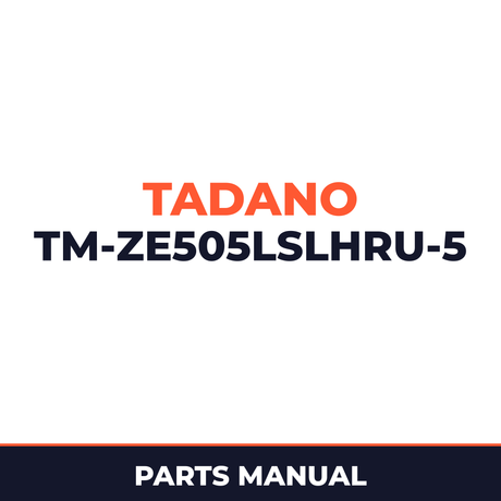 Tadano TM-ZE505LSLHRU-5 41050501436A FRAME/HOOK-IN,RADIO CONTROL(U) Parts Manual
