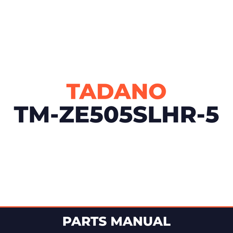 Tadano TM-ZE505SLHR-5 41050501235A FRAME/HOOK-IN,RADIO CONTROL Parts Manual