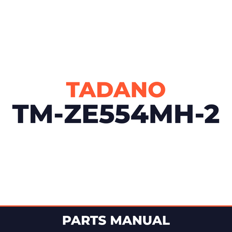 Tadano TM-ZE554MH-2 41031204064A FRAME/HOOK-IN,MANUAL VALVE Parts Manual