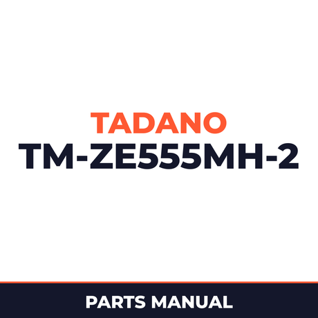 Tadano TM-ZE555MH-2 41031204065A FRAME/HOOK-IN,MANUAL VALVE Parts Manual