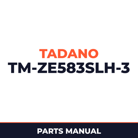 Tadano TM-ZE583SLH-3 41009301613A FRAME/HOOK-IN,WITHOUT RJ Parts Manual