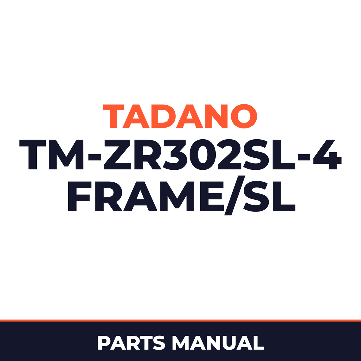 Tadano TM-ZR302SL(H)-4 31014010390A FRAME/SL,MANUAL,HOOK-IN Parts Manual