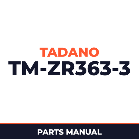 Tadano TM-ZR363(HEF)-3 41102310420A FRAME/STD,RADIO CONT.,HOOK-IN Parts Manual