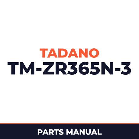Tadano TM-ZR365N(F)-3 41102310860A FRAME/STD,RADIO CONT.,NABI HOOK Parts Manual