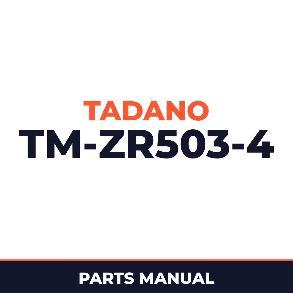 Tadano TM-ZR503(EF)-4 31094010210A FRAME/STD,REMOTE-RADIO CONT. Parts Manual