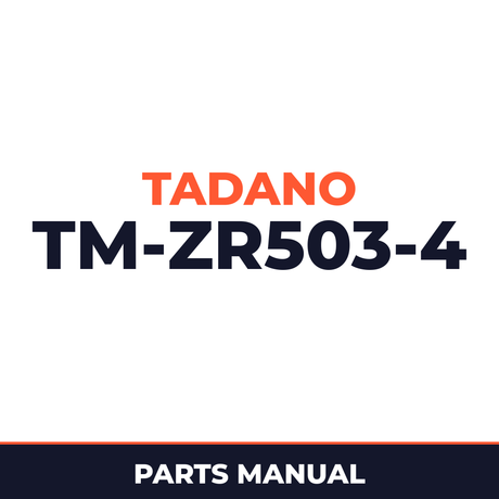 Tadano TM-ZR503(EF)-4 31094010210A FRAME/STD,REMOTE-RADIO CONT. Parts Manual