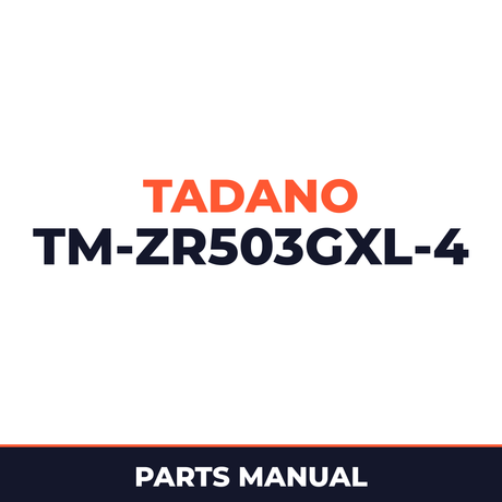 Tadano TM-ZR503GXL(HEF)-4 31094010900A FRAME/STD,REMOTE-RADIO CONT.,HOOK-IN Parts Manual