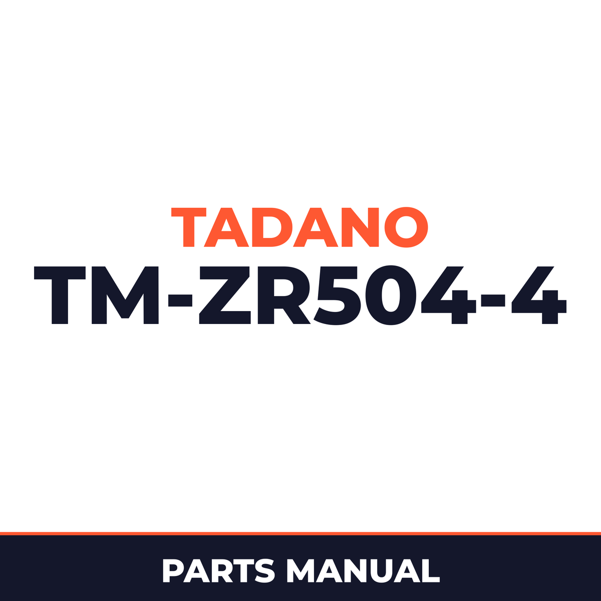Tadano TM-ZR504(HS)-4 31094020910 BOOM/4 SECT.,HOOK-IN,SAFETY EYES Parts Manual