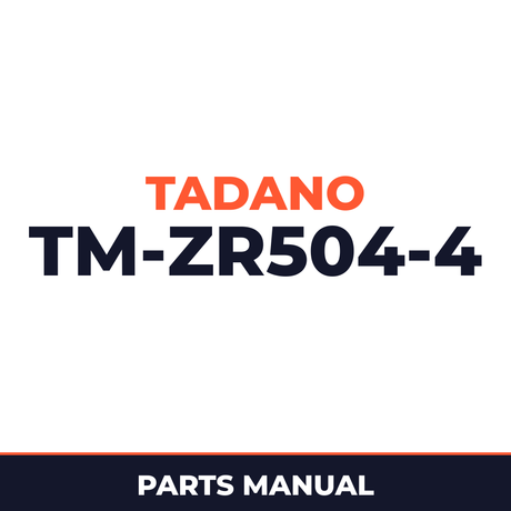 Tadano TM-ZR504(HS)-4 31094020910 BOOM/4 SECT.,HOOK-IN,SAFETY EYES Parts Manual