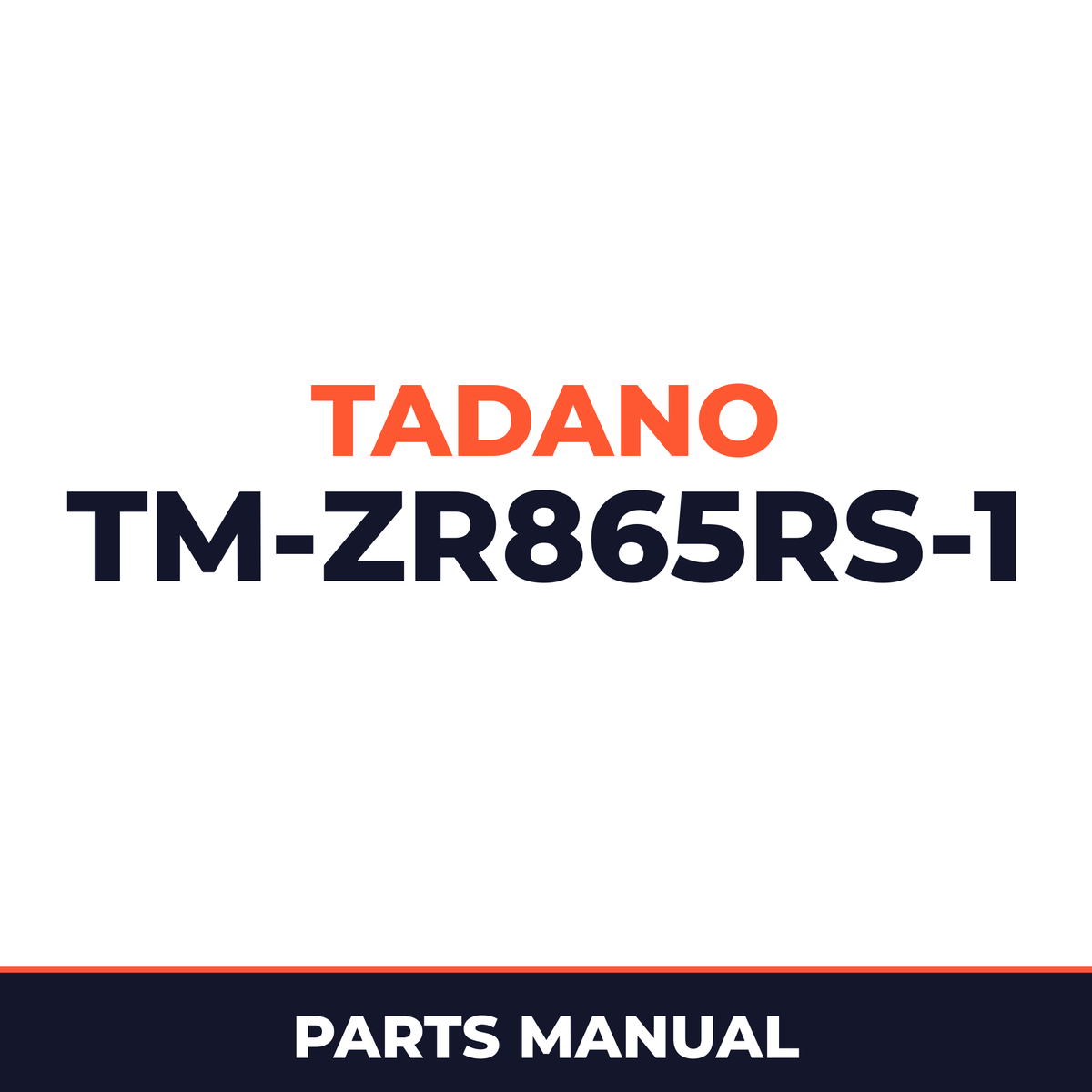 Tadano TM-ZR865RS-1 41049104285A FRAME/RADIO CONTROL,SAFETY EYES Parts Manual