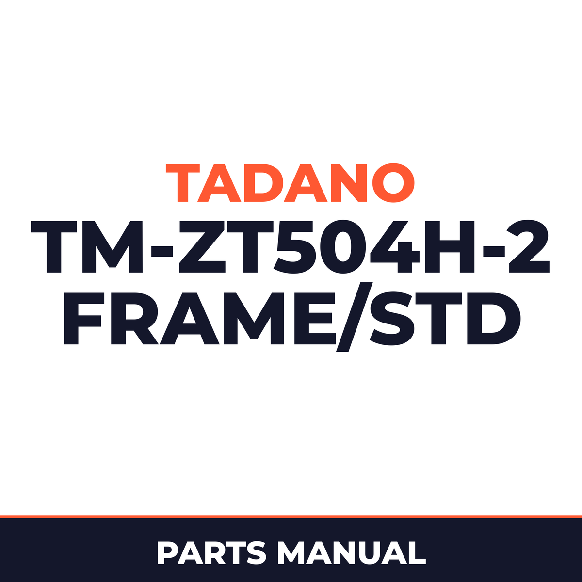 Tadano TM-ZT504H-2 41060201014A FRAME/STD,MANUAL VALVE,HOOK-IN Parts Manual