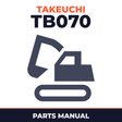TAKEUCHI Excavator BODY Parts Catalog TB070