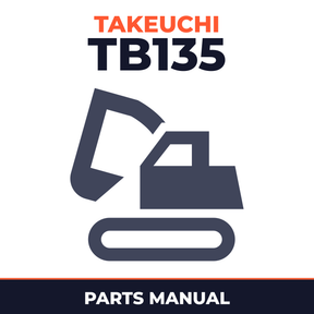 TAKEUCHI Excavator Parts Catalog Manual TB135