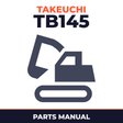 TAKEUCHI Excavator Parts Catalog Manual TB145