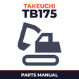 TAKEUCHI Excavator Parts Catalog Manual TB175