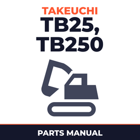 TAKEUCHI Excavator Parts Catalog Manual TB25 TB250